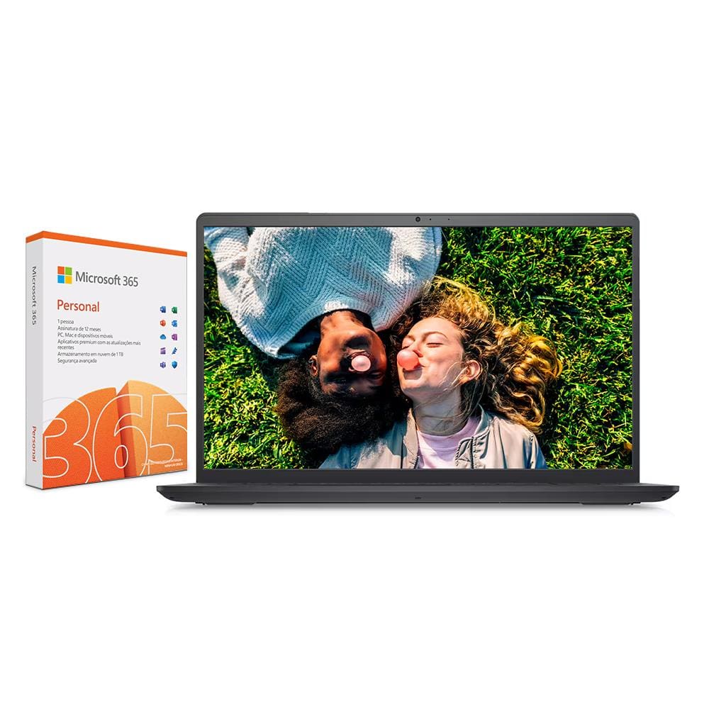 Notebook Dell Inspiron com processador Intel Core i5 8GB 256GB SSD Tela 15.6” Full HD Windows 11 + Microsoft 365 Personal 1TB