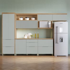 Cozinha Completa Nesher Marquesa com 7 Portas e 6 Gavetas - 350cm de largura