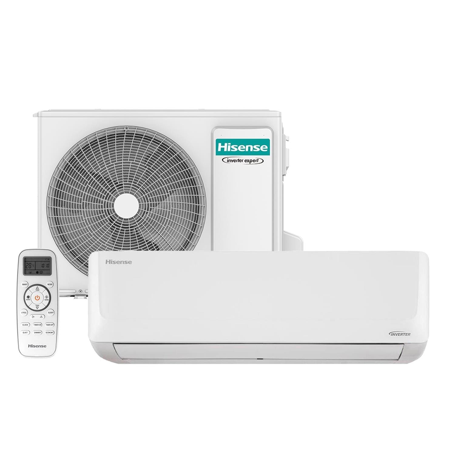 Ar-Condicionado Split Hisense Hi-Wall As-12uw2rld00c Wi-Fi Inverter 12.000 BTUs Quente e Frio 220v Branco