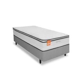 Cama Box Solteiro Inducol Montreal e MGA Itaflex 88x188 Molas Ensacadas Europillow Revestimento Malha