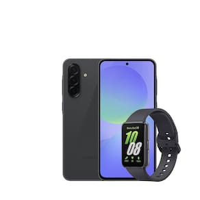 Smartphone Samsung Galaxy A36 5G Preto 256GB, 8GB RAM, Câmera Tripla até 50MP, Tela Super AMOLED 6.7", IP67, NFC e Recursos AI + Galaxy Fit3 Grafite