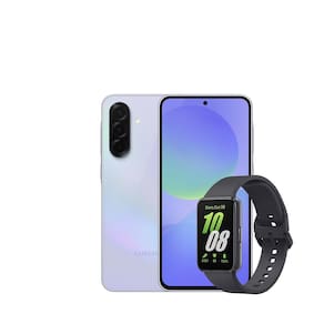 Smartphone Samsung Galaxy A36 5G Violeta 256GB, 6GB RAM, Câmera Tripla até 50MP, Tela Super AMOLED 6.7", IP67, NFC e Recursos AI + Galaxy Fit3 Grafite