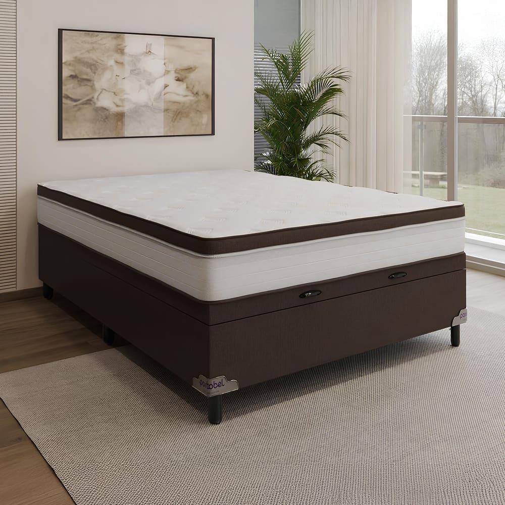 Cama Box Casal Portobel Noah 70x138x188cm | Casas Bahia