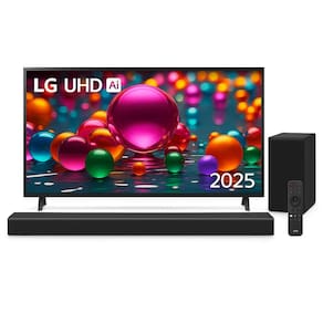 Combo Smart TV LG 75” 4K UHD 75UA8550PSA + Soundbar LG S40T 300W 2.1 Canais Dolby Digital Bluetooth Preto