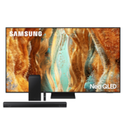 Conjunto Smart TV 55” 4K Samsung Neo QLED QN55QN70FAGXZD 120Hz Gaming Hub + Soundbar Samsung HW-B550 410W Bluetooth 2.1 Dolby