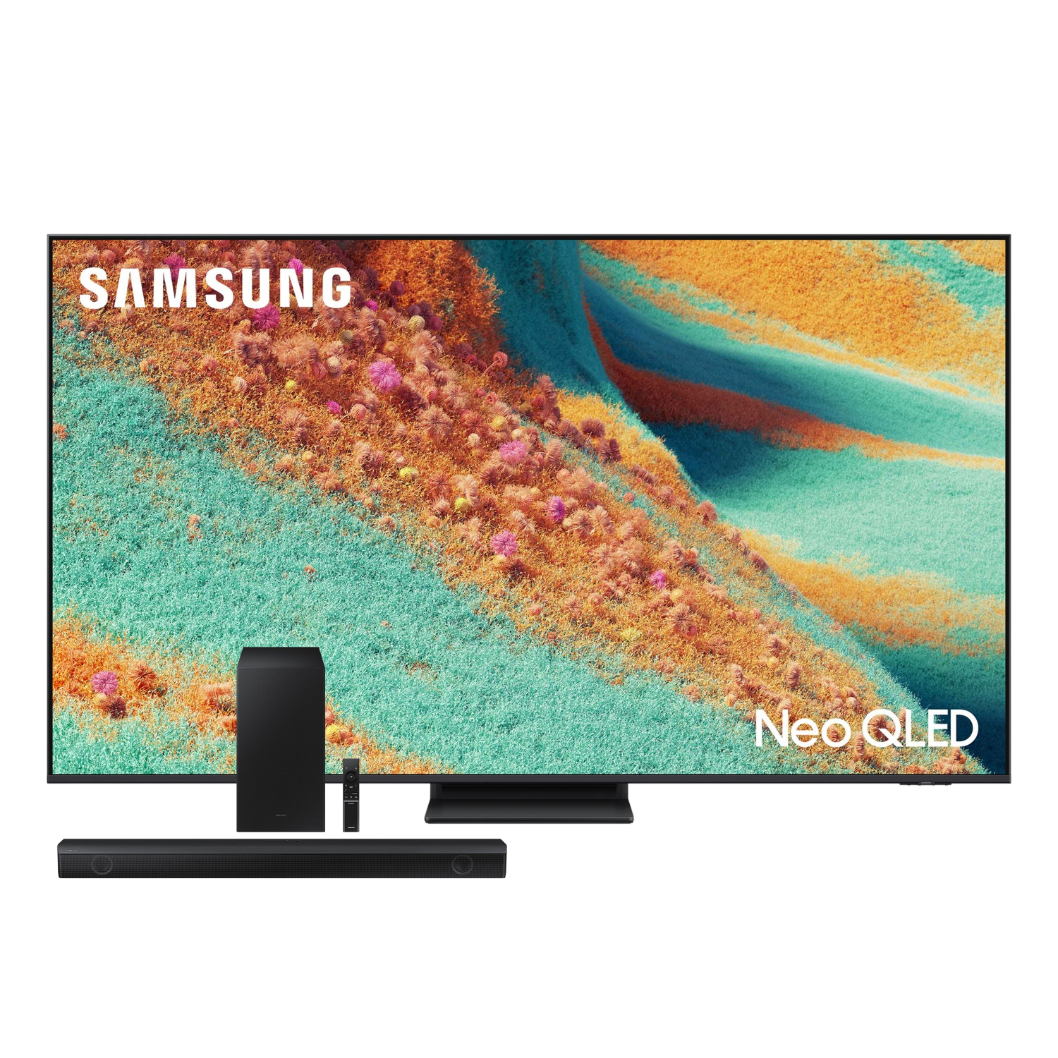 Conjunto Smart TV 75” 4K Samsung Neo QLED QN75QN85FAGXZD + Soundbar Samsung HW-Q600C 360W Bluetooth Dolby Atmos
