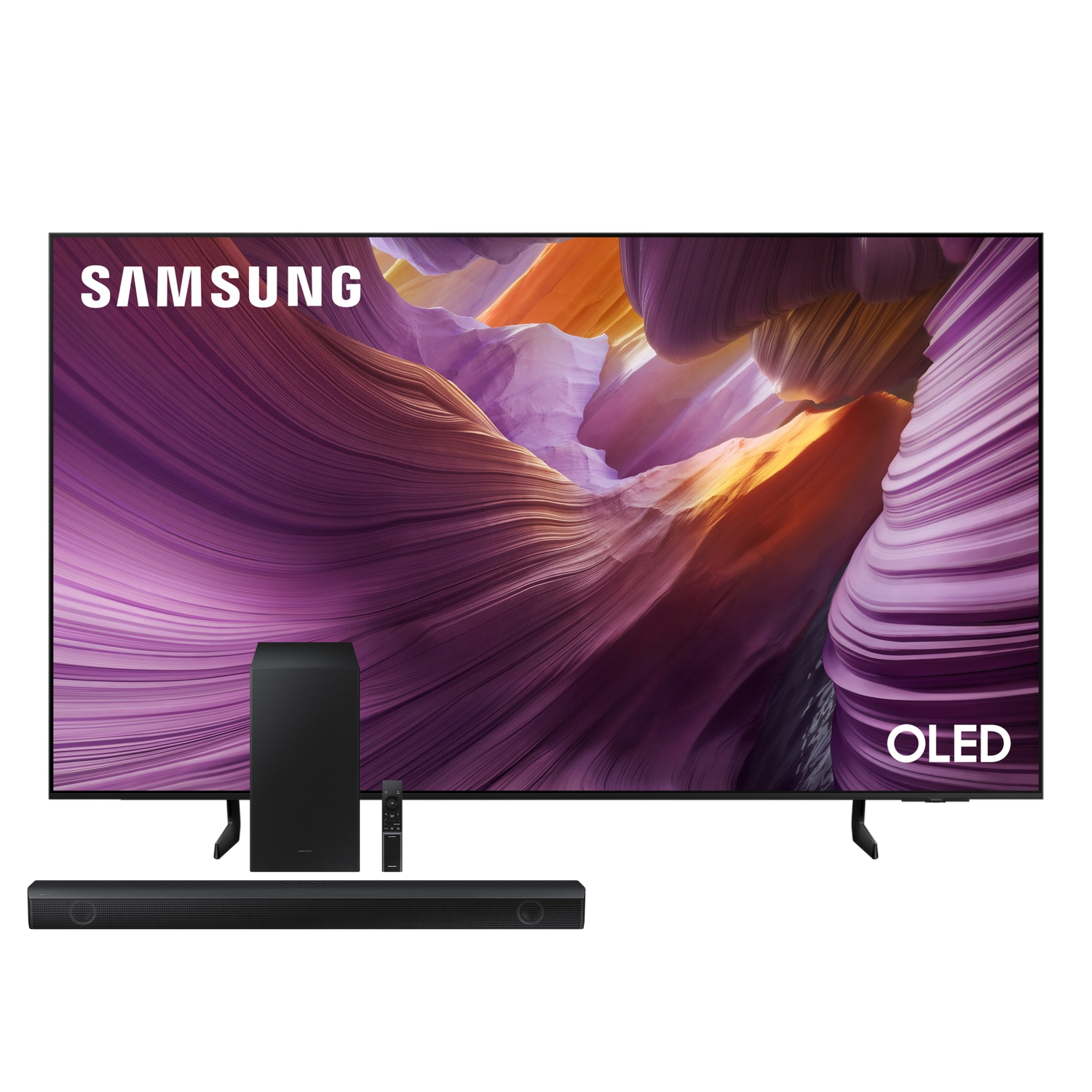 Conjunto Smart TV 55” 4K Samsung Neo QLED QN55S85FAGXZD + Soundbar Samsung HW-Q600C 360W Bluetooth Dolby Atmos