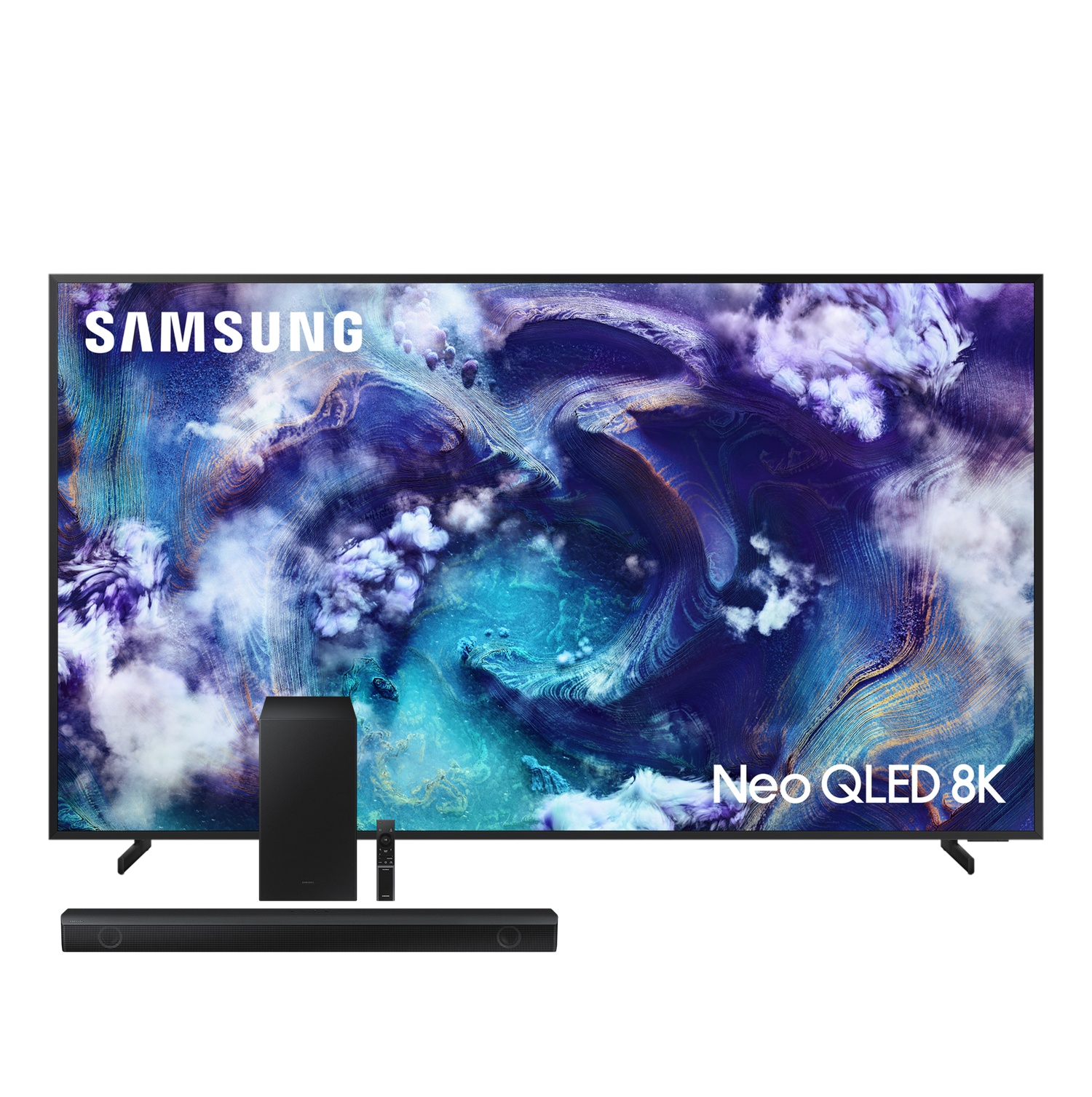 Conjunto Smart TV 65” 8K Samsung Neo QLED QN65QN900FGXZD 120Hz + Soundbar HW-Q600C 360W Dolby Atmos