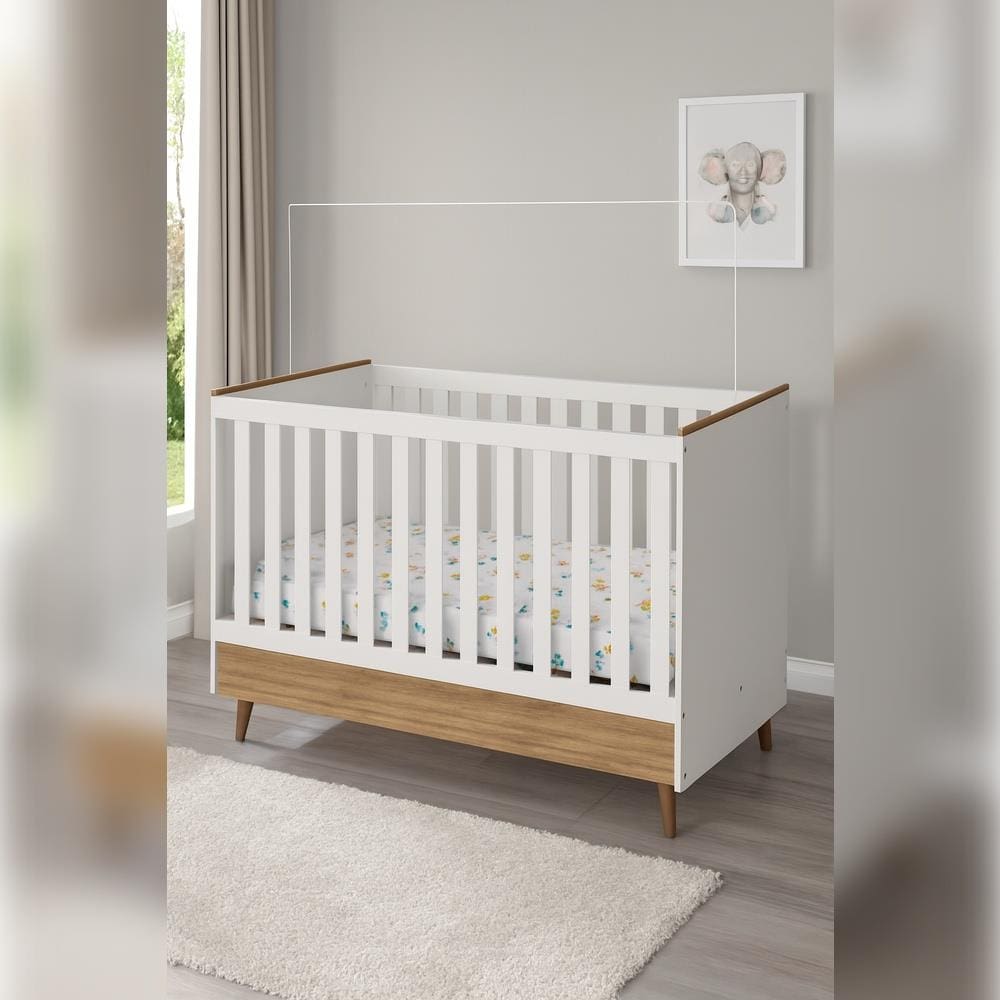 Berço 2 em 1 Bartira Ternura Plus com Colchão Herval Baby Encanto