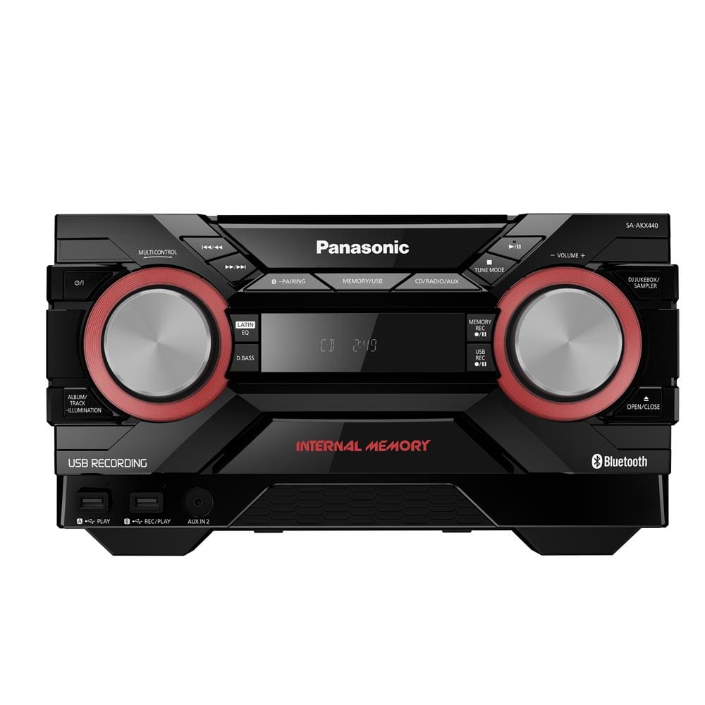 Mini System Panasonic SC AKX440LBK Bluetooth, | Casas Bahia
