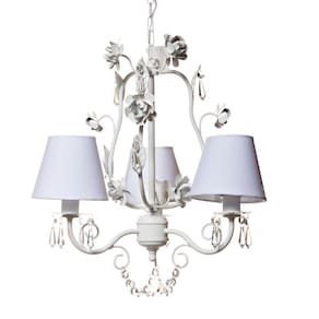 Lustre 3L Garden Branco Quarto Bebê Infantil Menina Menino