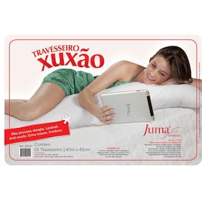 Travesseiro Xuxão 150 Fios 100% Algodão 1,45m x 45cm Branco
