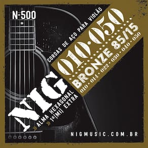 Encordoamento de Aço para Violão Bronze .10/.050 N500 - NIG