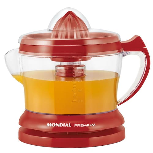 imagem-Espremedor Premium Mondial E-23 com Cone Extra e 30W – Vermelho - 220v