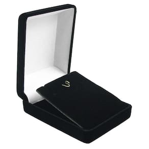 Estojo de Veludo para Joias (Cordão e Pingente) Preto