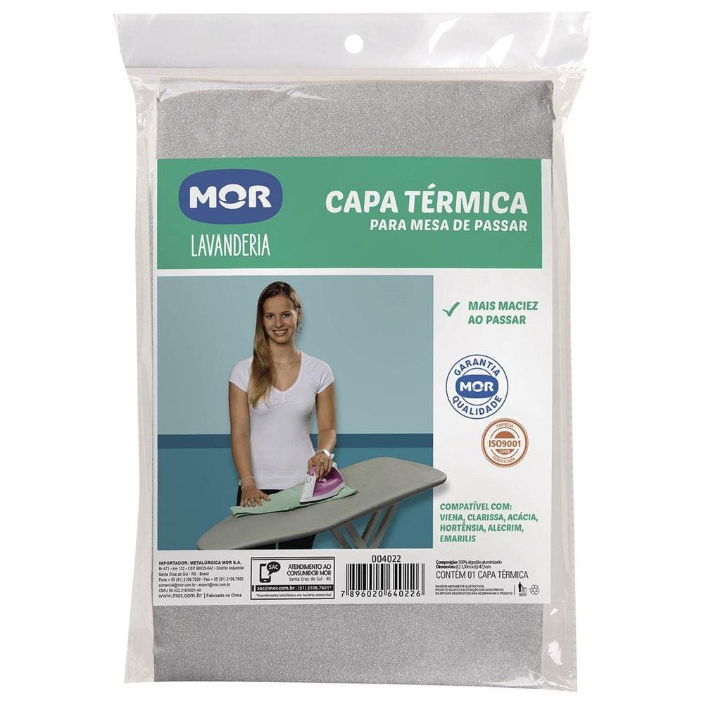 Capa Térmica Para Mesa De Passar Roupa 130x47.5cm 4022 Mor