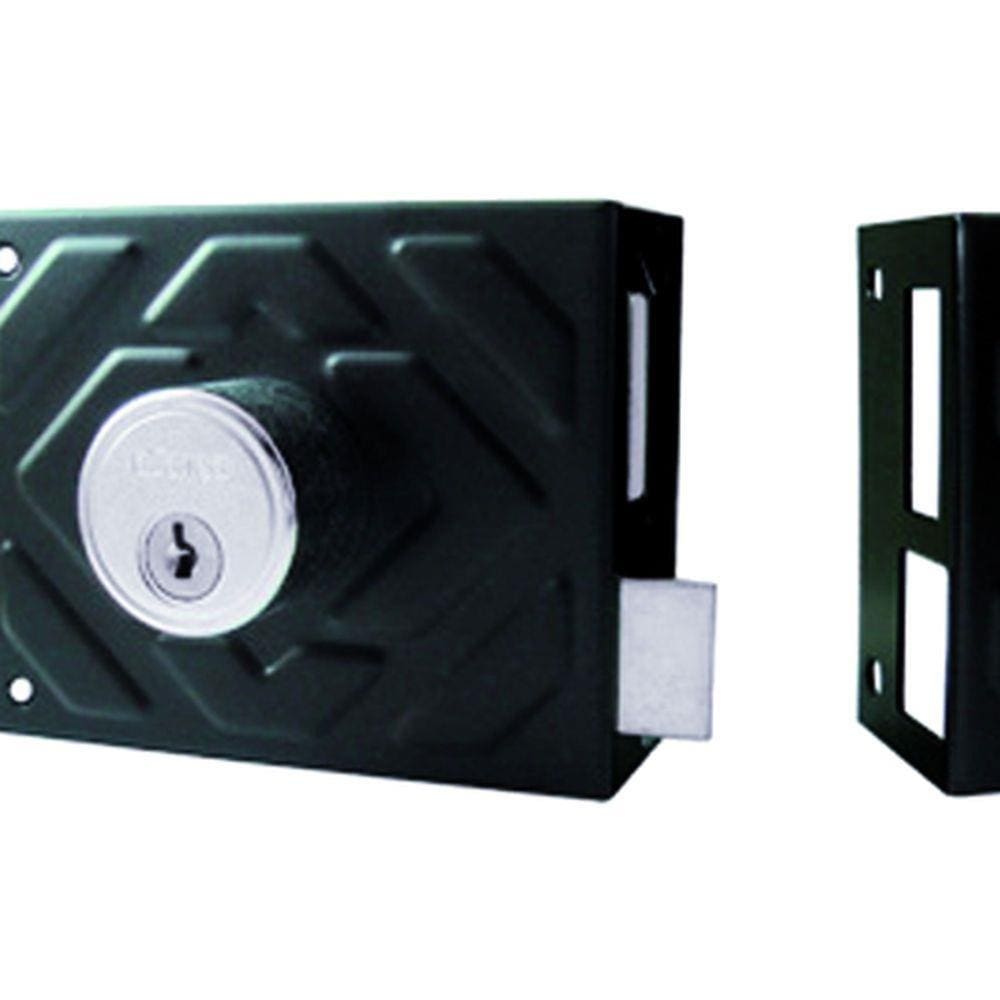 Fechadura Portão De Sobrepor F1500 Cor Preta - Aliança