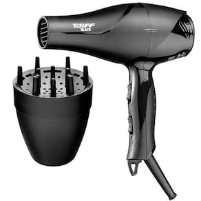 Secador de Cabelo Taiff Black 1700W 127 Volts com Difusor de Cachos