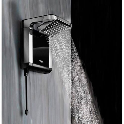 Ducha Acqua Star Ultra Preto/Cromado Lorenzetti - 127v Menor preço em Ducha Acqua Star Ultra Preto/Cromado Lorenzetti - 127v
