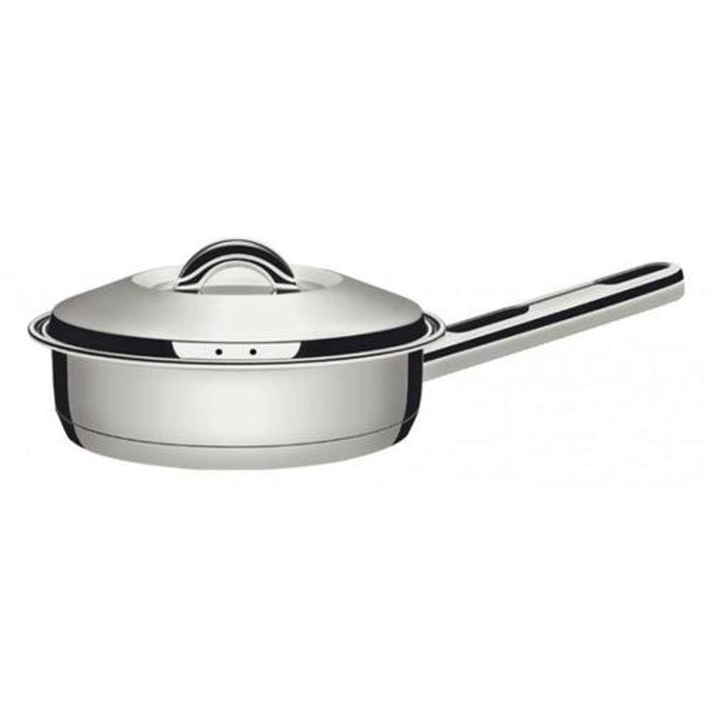 Frigideira Aço Inox Com Tampa E Fundo Triplo 20 Cm De Diâmetro - Solar - Tramontina