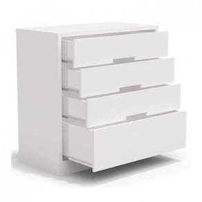 Cômoda Branca S824-BR Branco 3 Gavetas e 1 Gavetão - Kappesberg - S824-BR