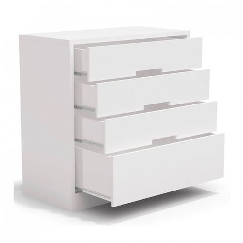 Cômoda Branca S824-BR Branco 3 Gavetas e 1 Gavetão - Kappesberg - S824-BR Menor preço em Cômoda Branca S824-BR Branco 3 Gavetas e 1 Gavetão - Kappesberg - S824-BR
