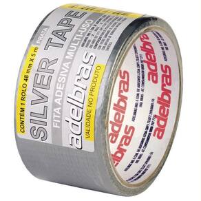 Fita Adesiva Silver Tape 48mm x 5m Adelbras