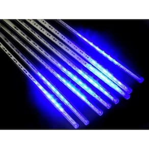 Cascata Pisca Pisca Natal Chuva De Gelo 96 Leds Azul