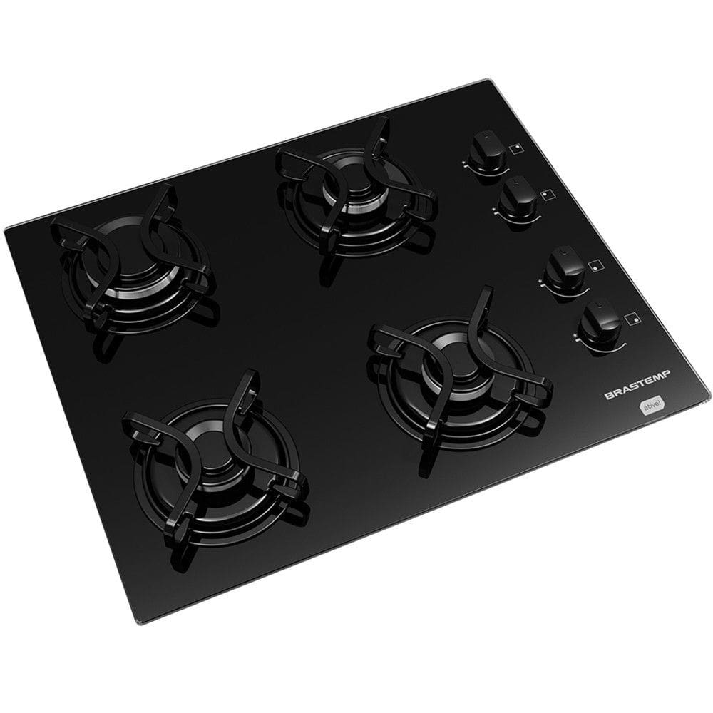 Cooktop Brastemp Ative 4 Bocas Acendimento Super Automático BDD61AEU - Preto