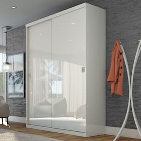 Guarda-Roupa THB Harmony 2 Portas 2 Gavetas Branco Brilho