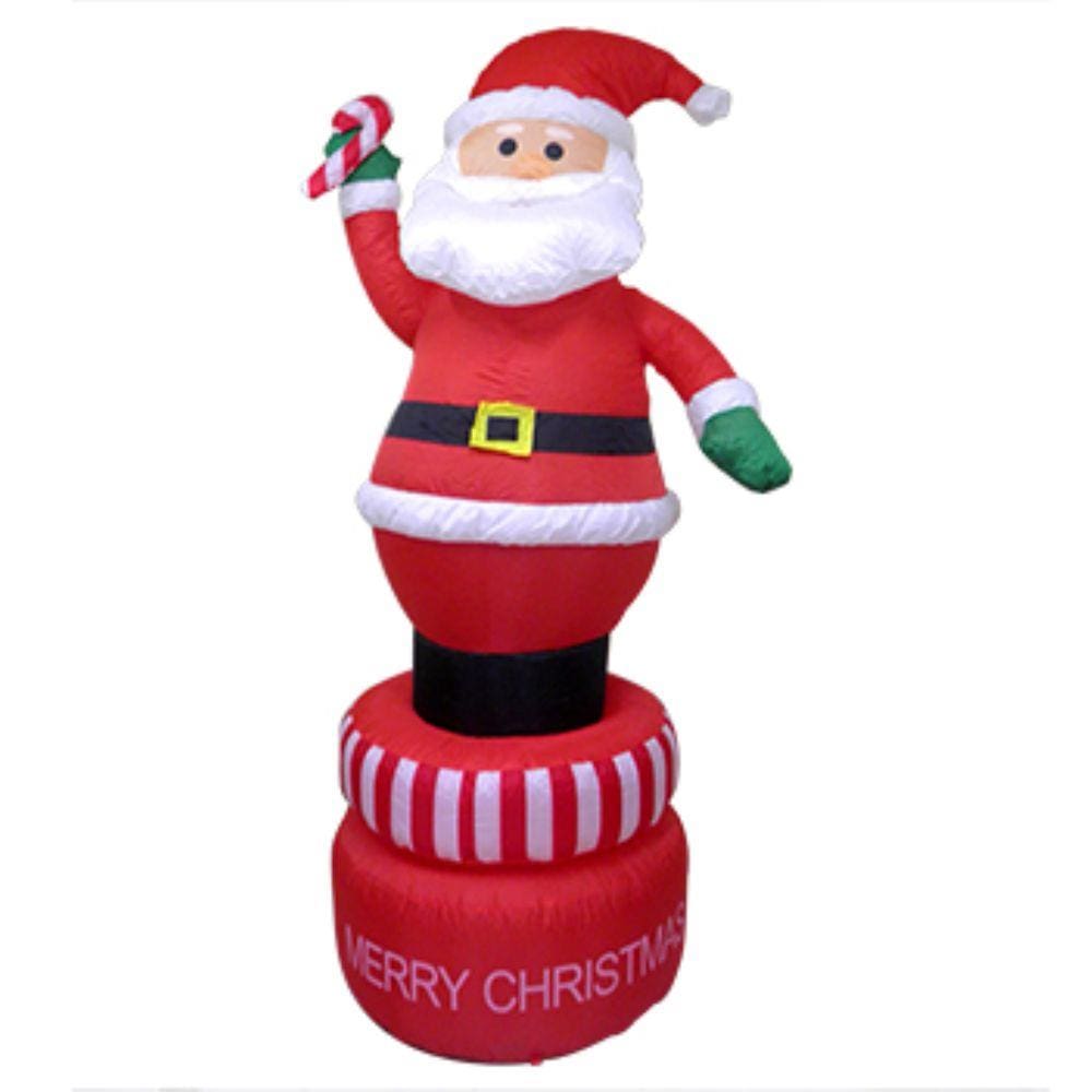 Papai Noel Inflavel Giratorio 2,10 M Para Decoracao De Natal