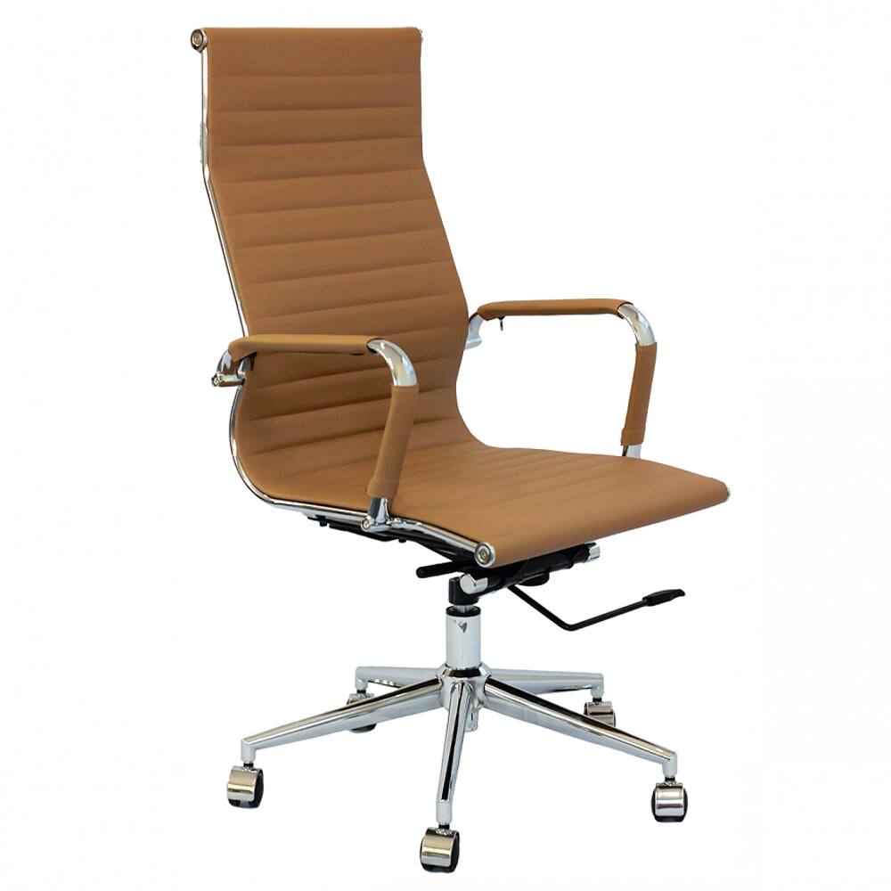 Cadeira Presidente Office Esteirinha Charles Eames 3301A - Caramelo - Marrom Chocolate