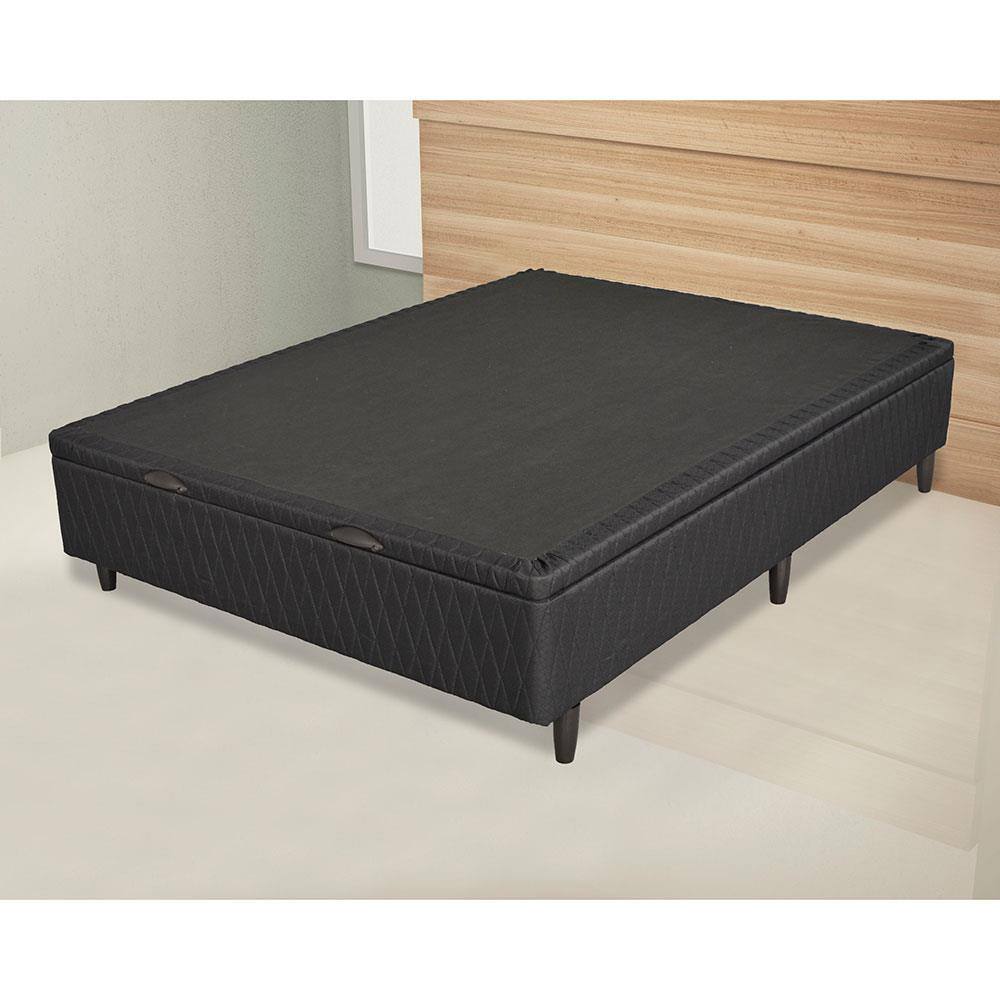 Base Box para Colchão Casal Umaflex com Baú 41 x 138 x 188 cm - Preta