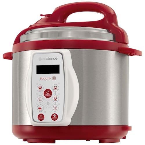 imagem-Panela Elétrica de Pressão Cadence 4 Litros Sabore - PAN600 - Vermelha - 220V