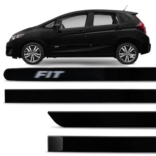 Jogo de Friso Lateral New Fit 13 14 15 16 17 18 Preto Cristal 4 Portas Menor preço em Jogo de Friso Lateral New Fit 13 14 15 16 17 18 Preto Cristal 4 Portas
