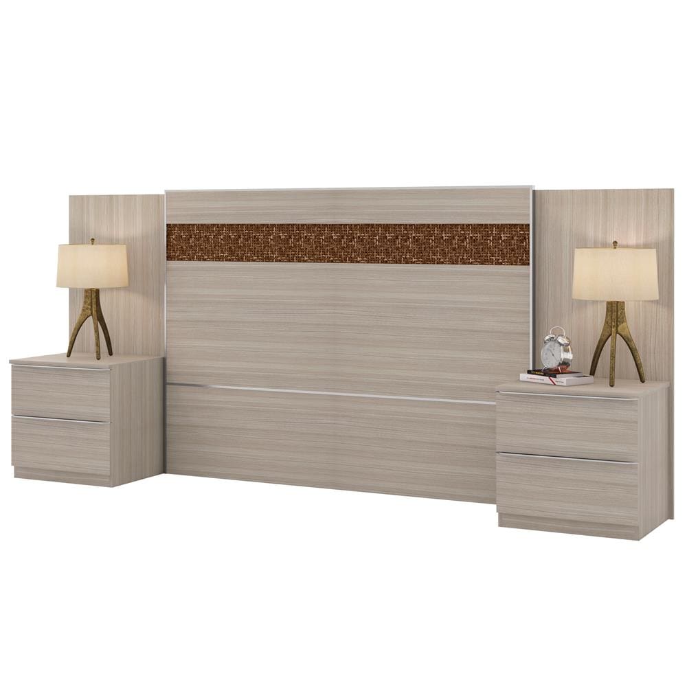 Cabeceira para Cama Casal Novo Horizonte Maya com Mesa - Rovere
