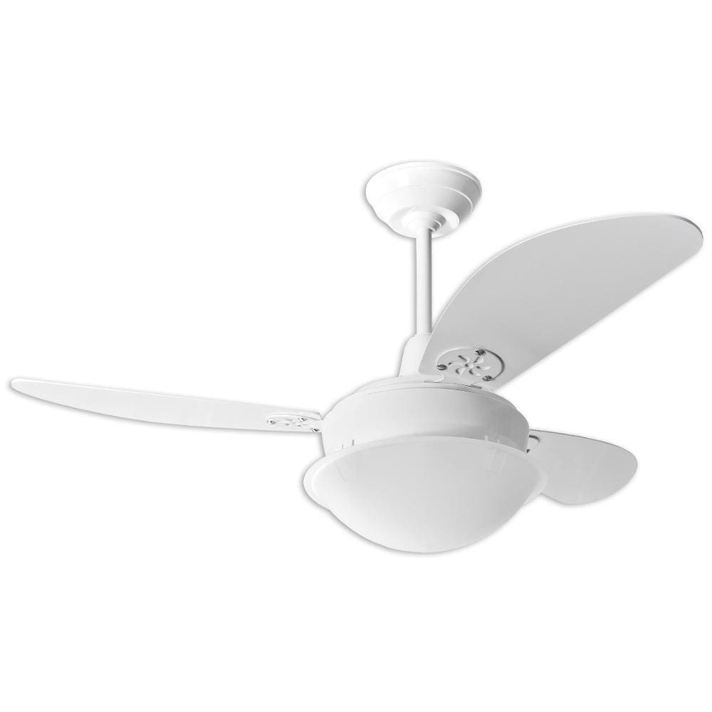 Ventilador de Teto Loren Sid Cripton Pérola Branco com Pás Brancas