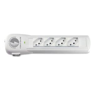Protetor e Adaptador de Plástico para 4 Tomadas, , Cinza 7200 - Force Line