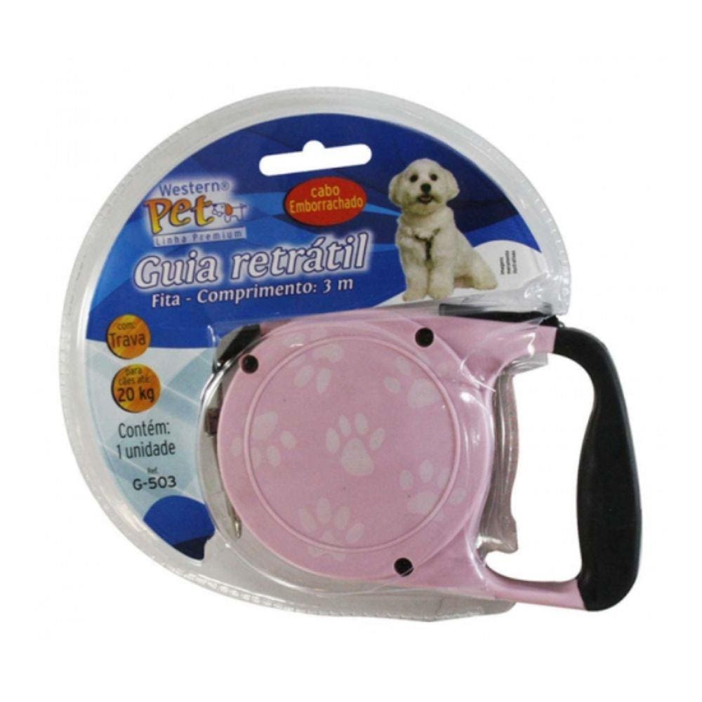 Guia Retrátil 5 metros para Cachorro Western Pet