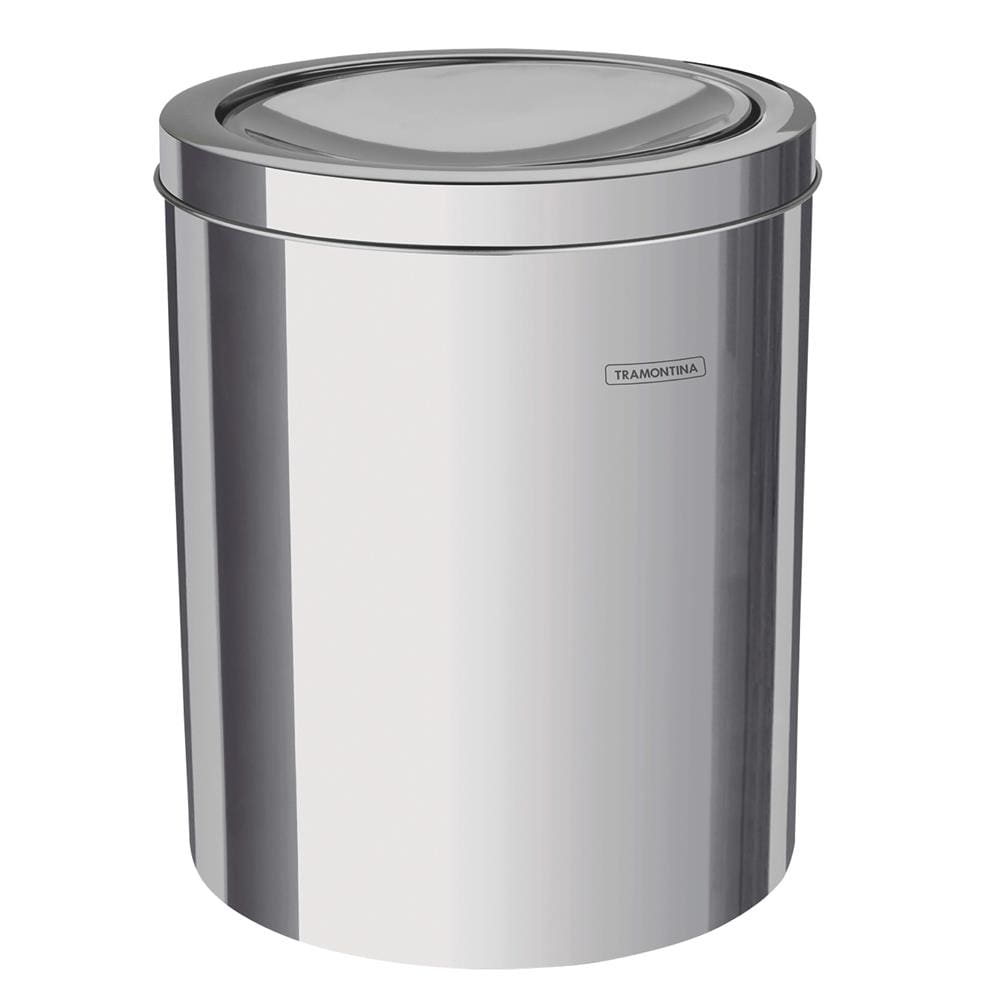 Lixeira Tramontina com Tampa Basculante Swing 94542/105 em Aço Inox – 5 L