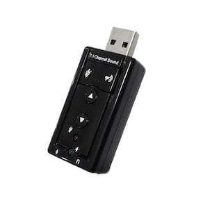Adaptador Placa De Som Usb 7.1 Conector P2 Fone Microfone