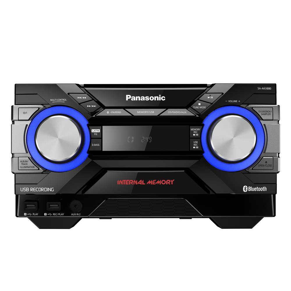 Mini System Panasonic SC-AKX880LBK Conexão Bluetooth | Casas Bahia