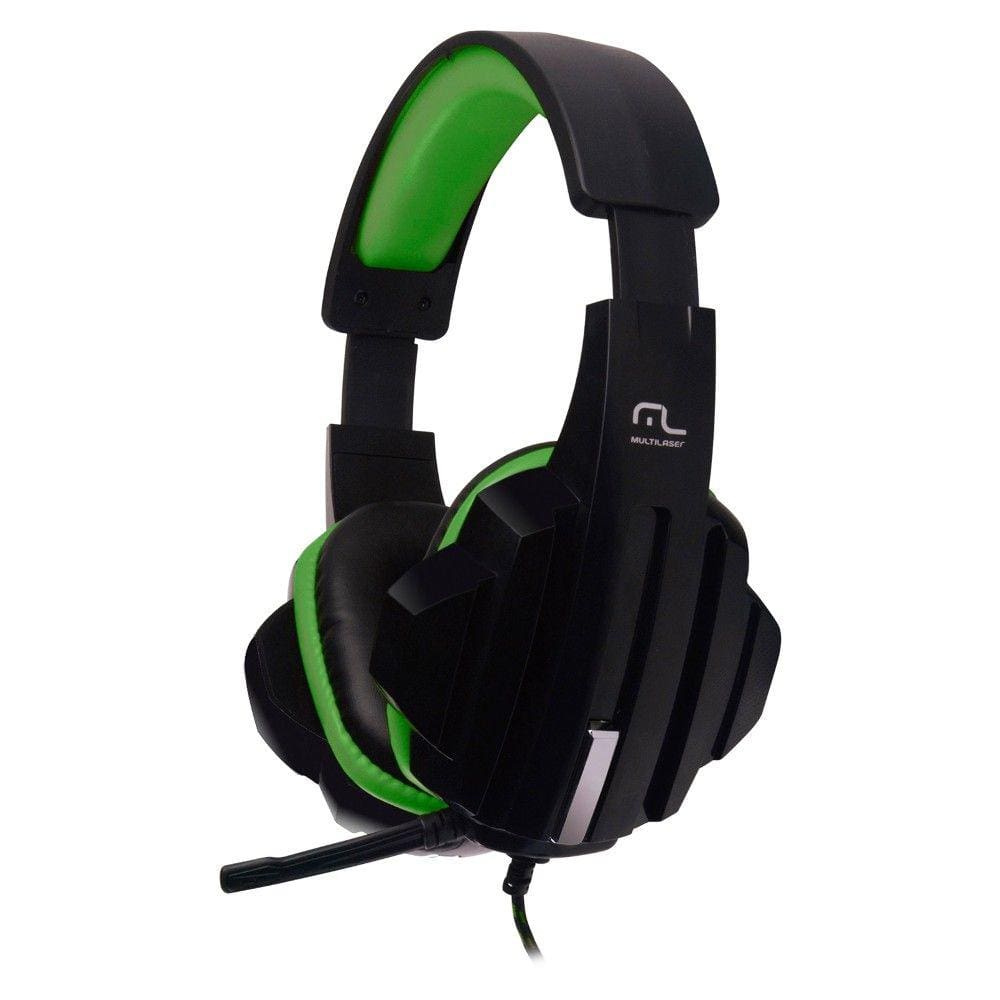 Fone De Ouvido Headset Gamer P2/Cabo Nylon Verde - PH123