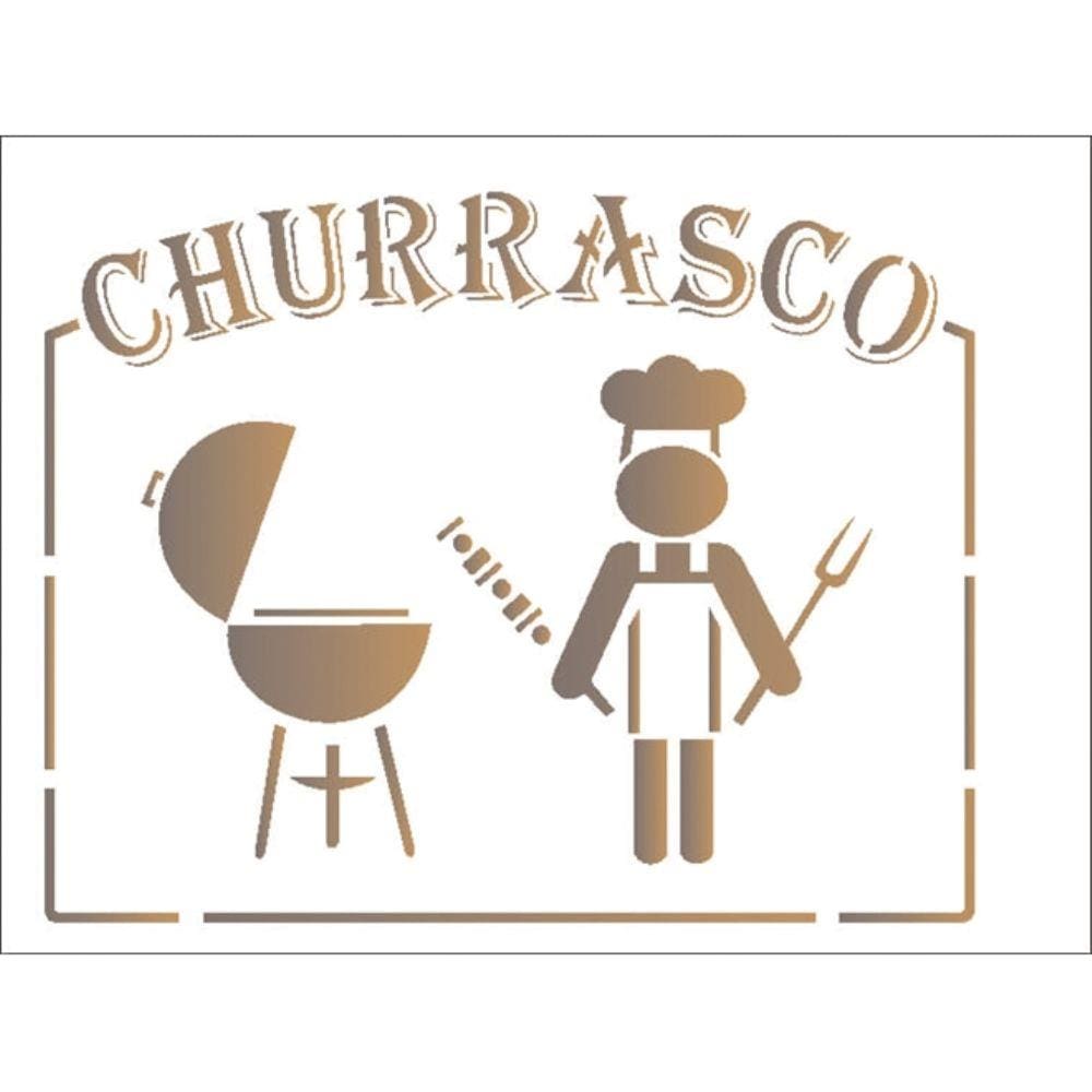 Stencil 15x20 OPA - Churrasco (OPA 2035)