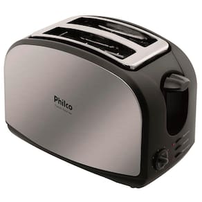 Torradeira French Toast Philco com 8 Níveis de Tostagem - Inox/Preto