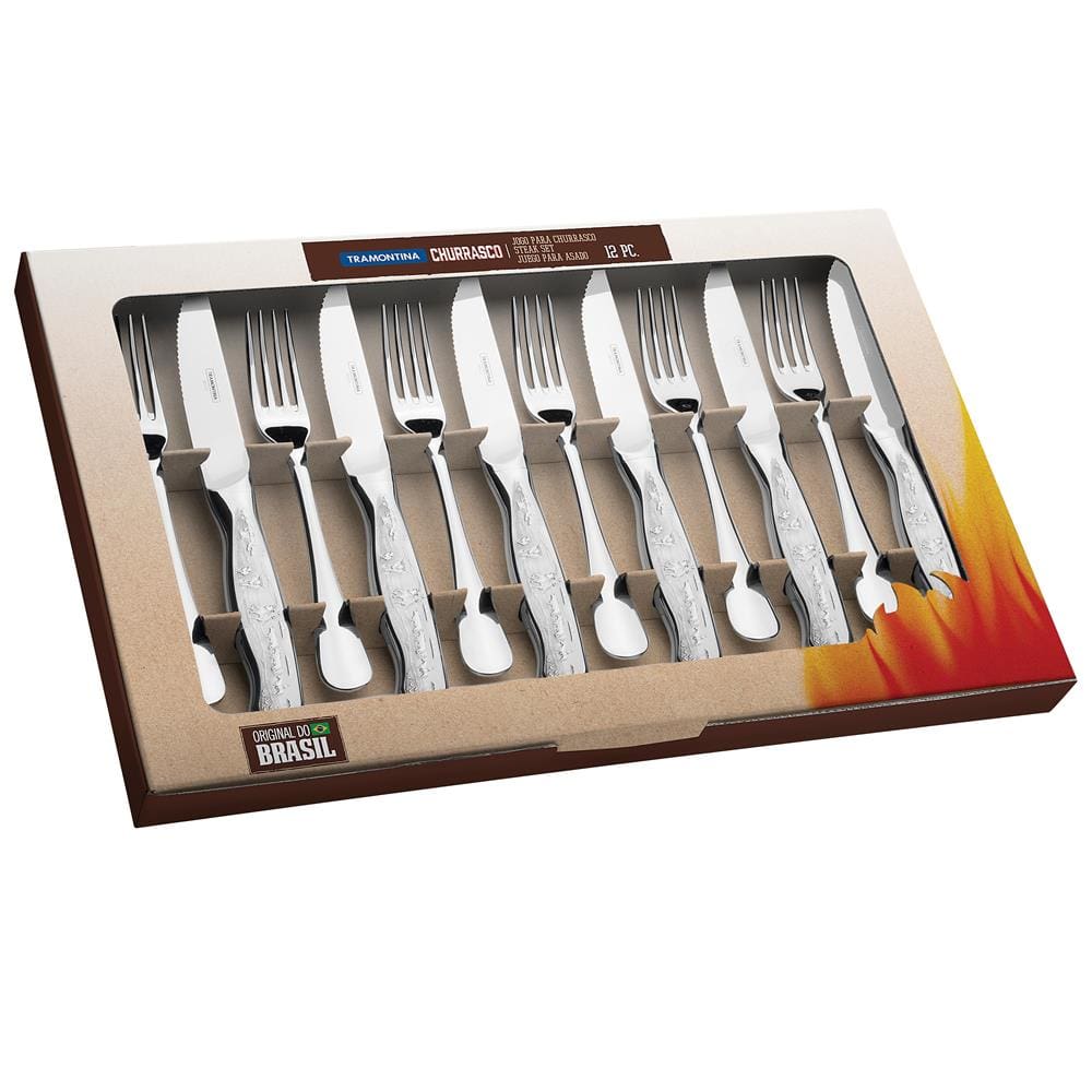 Faqueiro para Churrasco Tramontina em Aço Inox 66928637  12 Peças