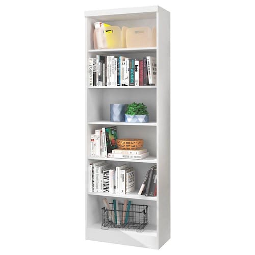 imagem-Livreiro 61 x 183cm c/ 5 Prateleiras - Qmovi Linus 1404 - Branco