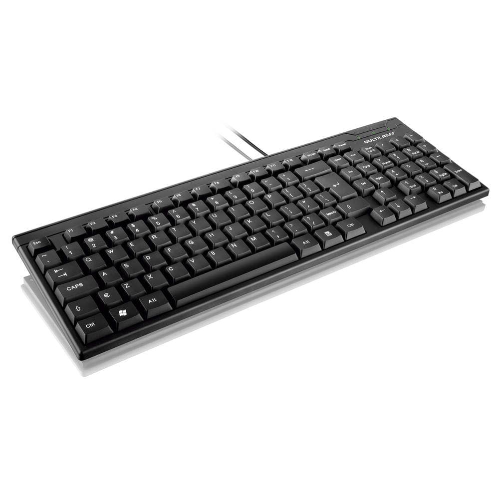 Teclado Multilaser Slim Preto Laser USB - TC193