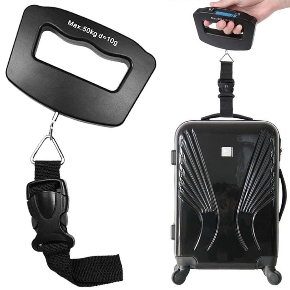 Balança de Bagagem Mala Para Viagem Digital 50kg Alça Nylon CBRN02672