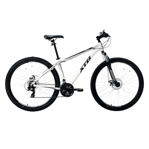 Bicicleta Aro 29 XTB com Quadro em Alumínio Suspensão Dianteira e 21 Marchas - Branca Menor preço em Bicicleta Aro 29 XTB com Quadro em Alumínio Suspensão Dianteira e 21 Marchas - Branca